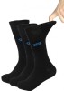 D555 Extra Wide Comfort Top Fit HAROLD Socks Black 3 pairs