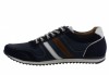 Australian Footwear Camaro Leather Trainer Mid Blue Combi