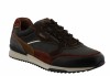 Australian Footwear Roberto Leather Trainers Grey Brick Cognac