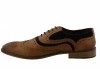 London Brogues SHELBY Tan Leather/Navy Suede Smart Shoes for Men