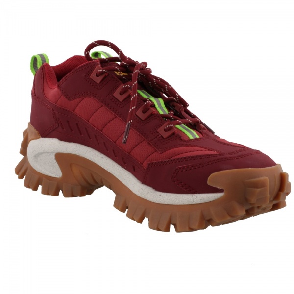 cat footwear intruder biking red trainers