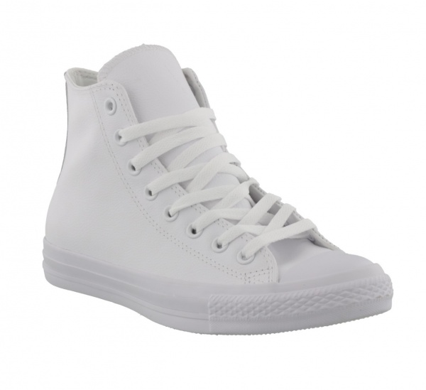 Converse Hi All Star Leather White Mono 