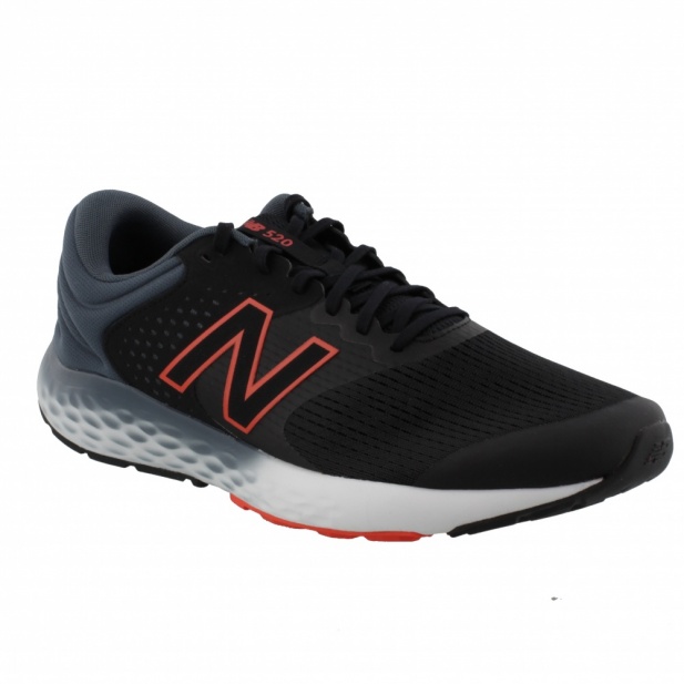 New Balance Men's 520v8 Running Shoe Black with White - Bigfootshoes