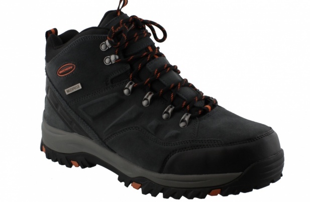 Skechers メンズ Relment-Pelmo ハイキングブーツ グレー 11　並行輸入品 Skechers Relment Pelmo Mens Waterproof Suede Boots [並行輸入品