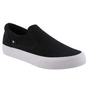 black dc slip on shoes