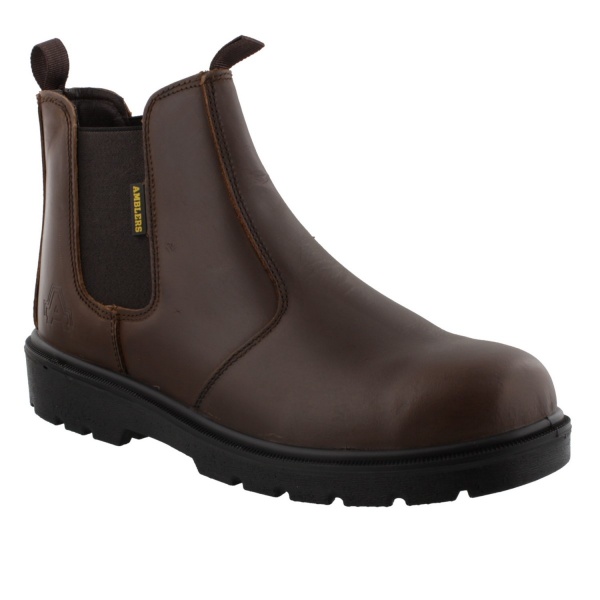 Amblers Chelmsford Dealer Boot brown at Big foot shoes Leather pull-on ...