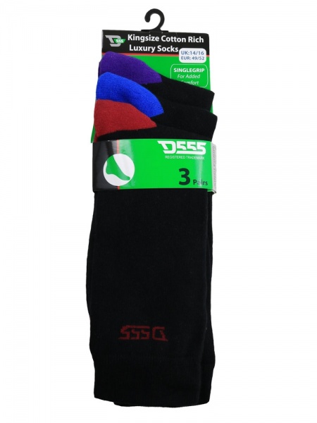 D555 Kingsize Phoenix Cotton Rich Luxury Socks