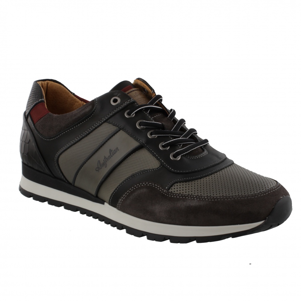 Navarone Leather Dark Grey/Black - Bigfootshoes