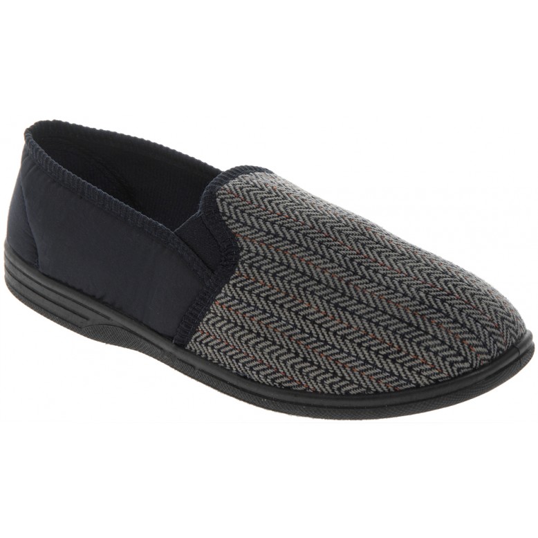 Zedzzz Charles Slipper Navy - Bigfootshoes