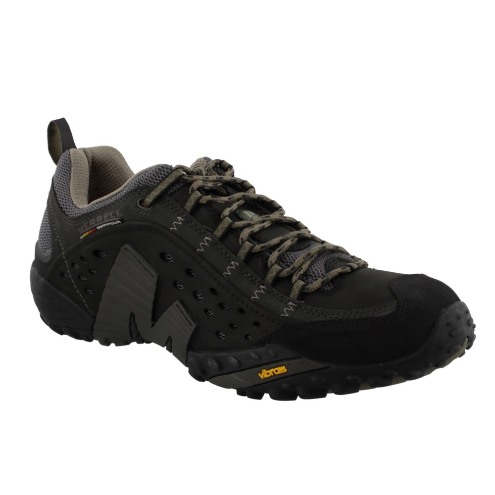 MERRELL INTERCEPT J73703 SMOOTH BLACK - Bigfootshoes