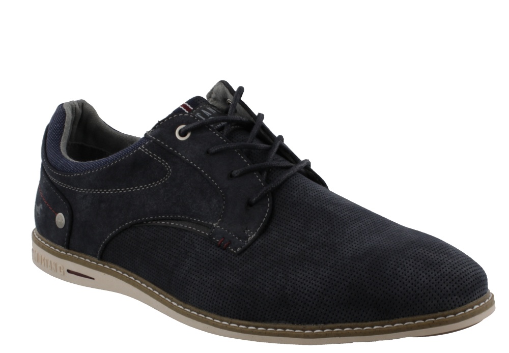MUSTANG MILLER NAVY BLUE lace-up lightweight CASUAL SHOES for men