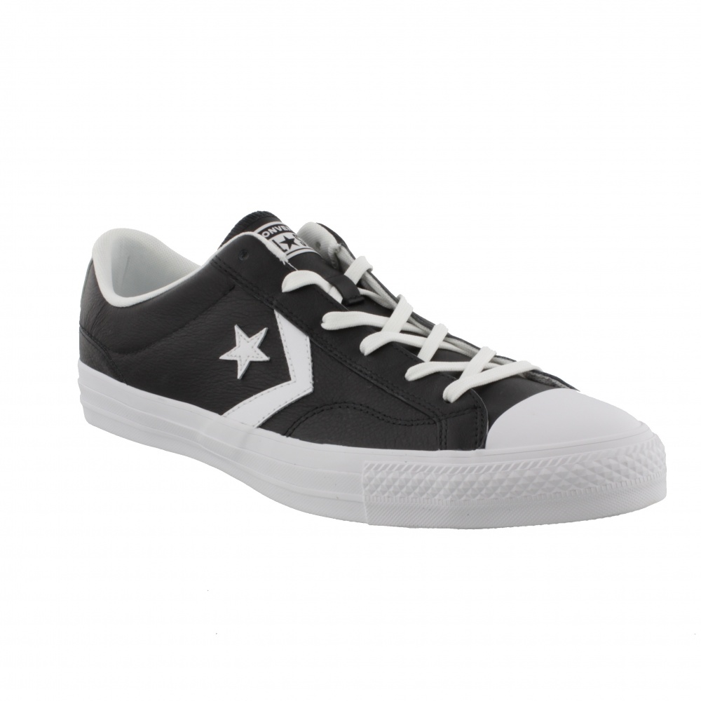 hinanden Ondartet hjælpeløshed CONVERSE STAR PLAYER - OX - LEATHER BLACK/WHITE/WHITE 159780C - Bigfootshoes