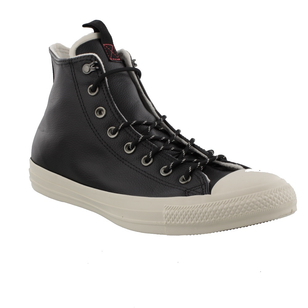 converse all star black high tops leather