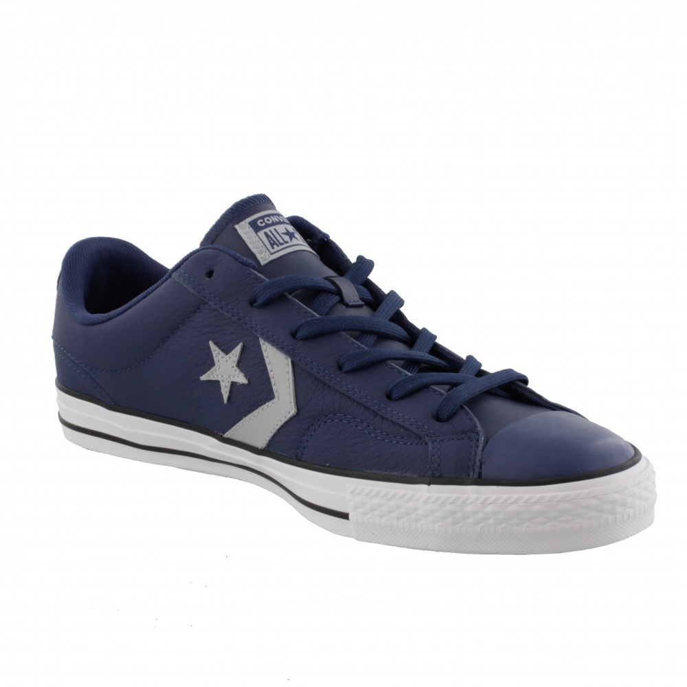 Converse Allstar Ox Star Player Navy Wolf Grey White Bigfootshoes