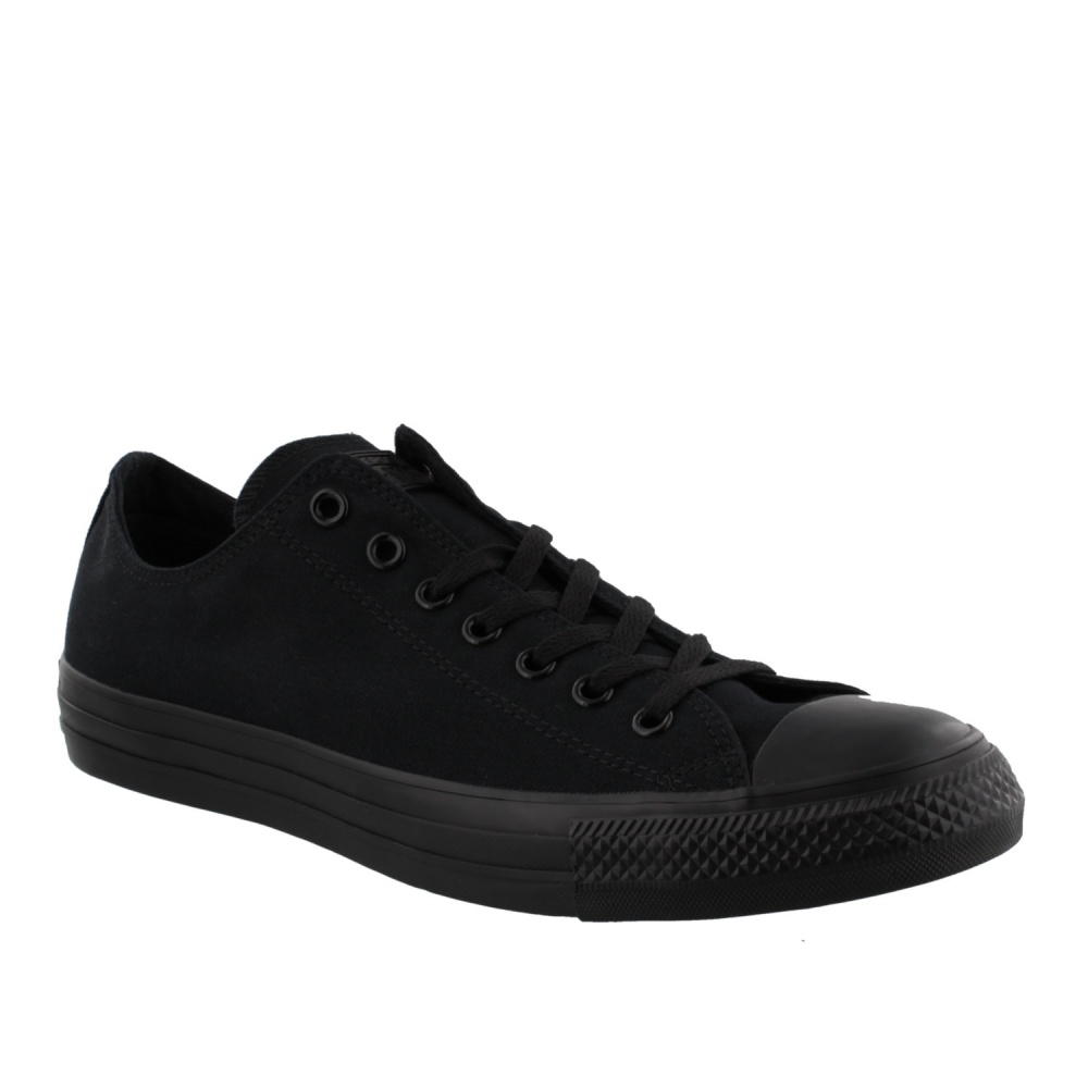 Converse All Star Ox Monochrome Black - Bigfootshoes Converse All Star Ox Monochrome Black - Bigfootshoes