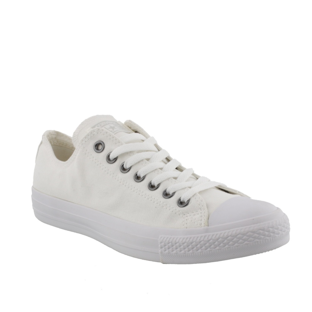 converse ox white mono