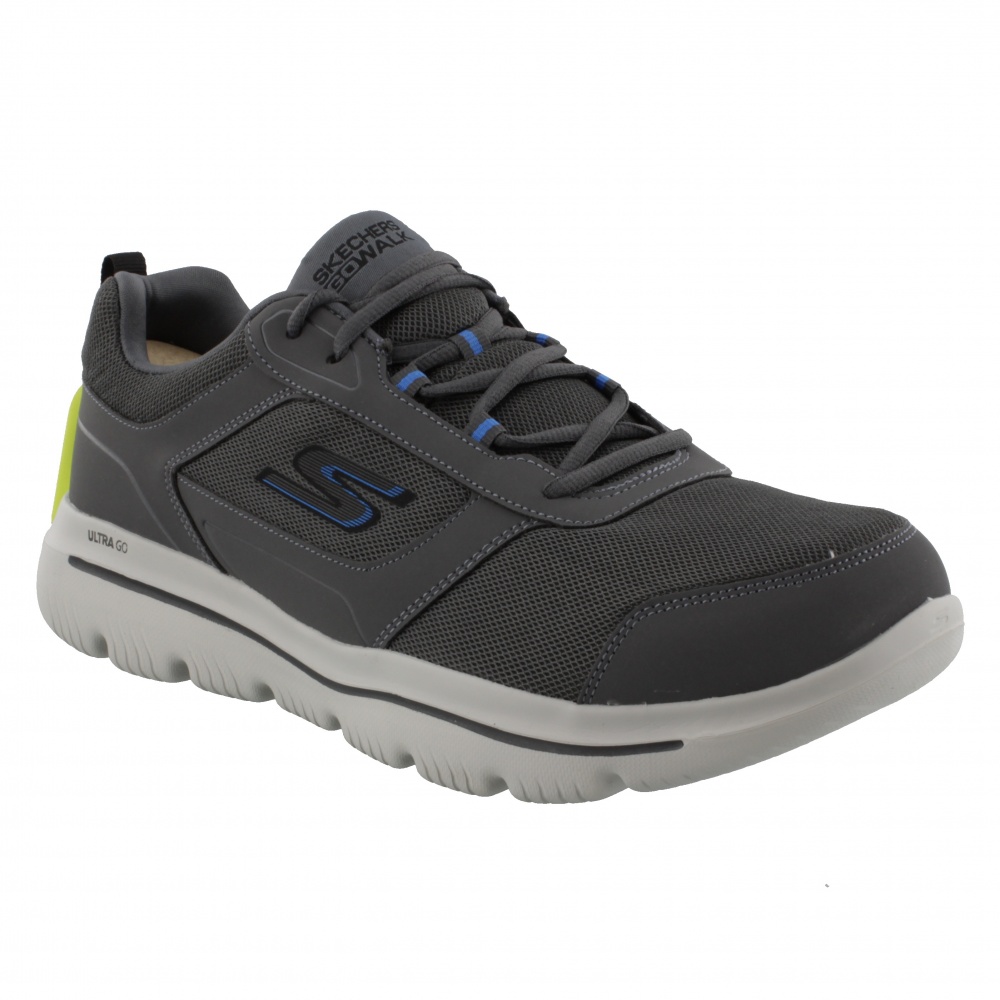 SKECHERS GOWALK EVOLUTION ULTRA™ - ENHANCE CHARCOAL/BLUE - Bigfootshoes